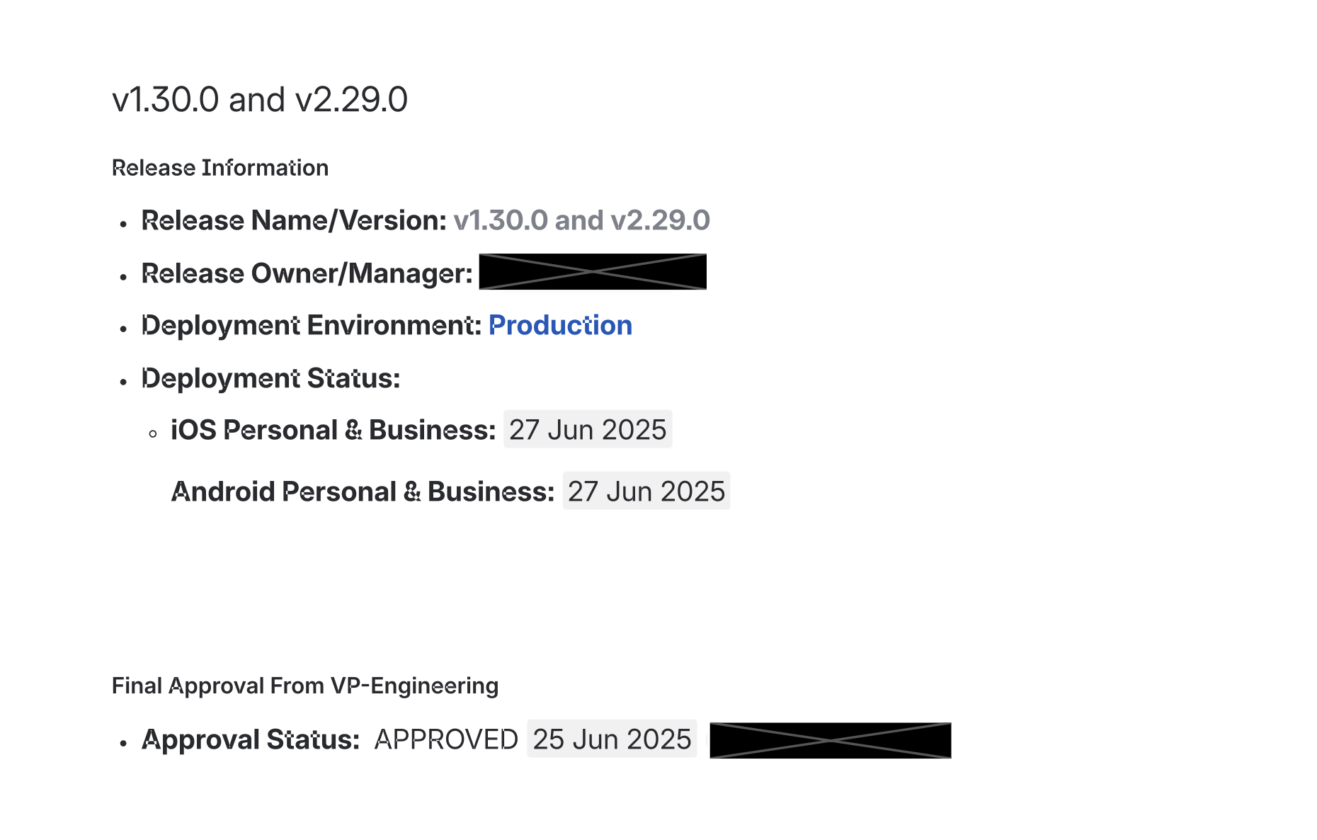 Featured Release note (1.30.0) and (2.29.0) - June 2025